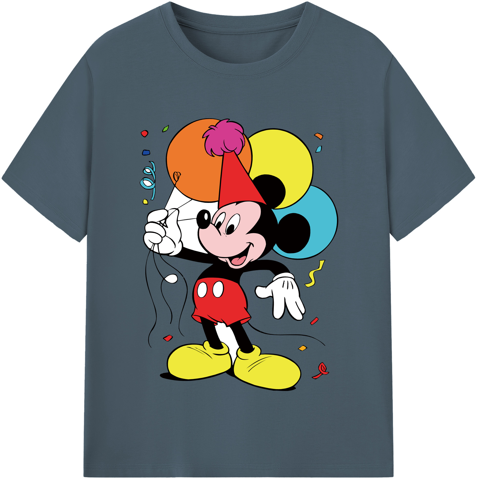 （画像用） ミッキーマウス Mickey Mouse 綿100％半袖Tシャツ（フロントプリント）
